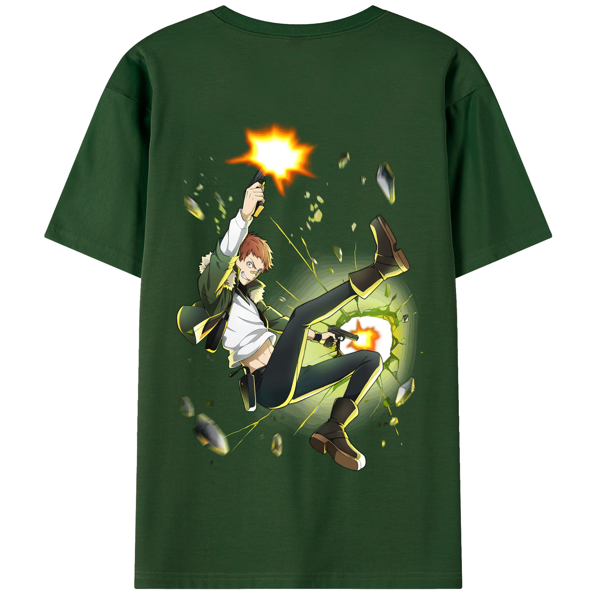（画像用） 文豪ストレイドッグス Bungo Stray Dogs 綿100％半袖Tシャツ（背面プリント）